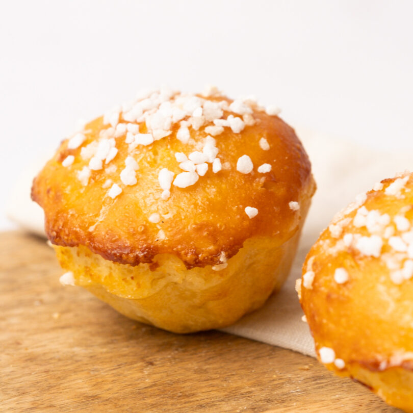 zwei glutenfreie Brioche, glutenfreie, laktosefreie, süße Backwaren, Isabella Glutenfreie Patisserie