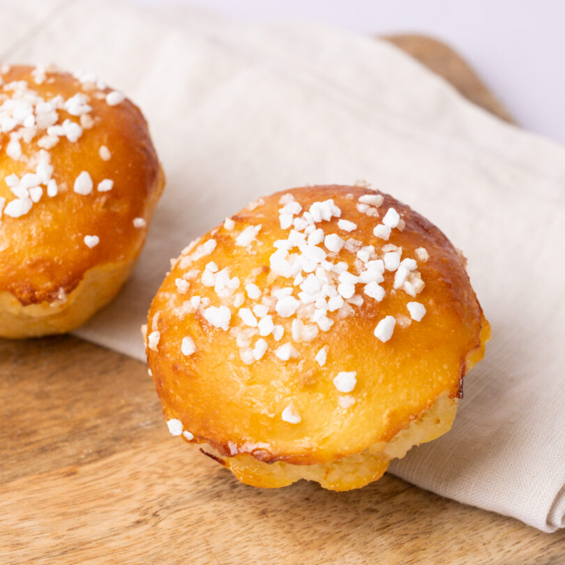 zwei glutenfreie Brioche, glutenfreie, laktosefreie, süße Backwaren, Isabella Glutenfreie Patisserie