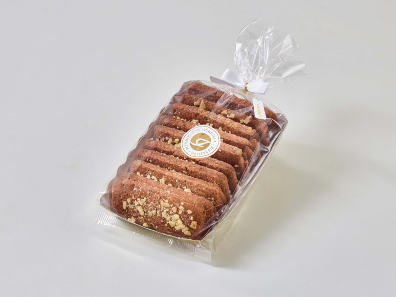 Schoko-Mandel Sablés, glutenfreies, veganes Gebäck, verpackt, Isabella Glutenfreie Patisserie