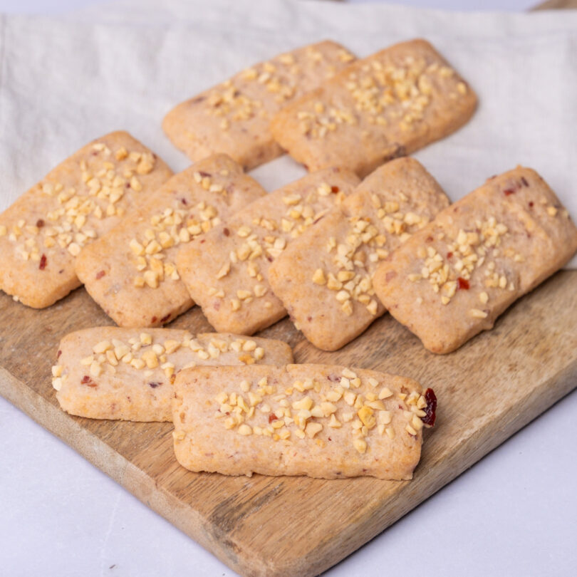 glutenfreie Cranberry Sablés, glutenfreies veganes Gebäck, Isabella Glutenfreie Patisserie