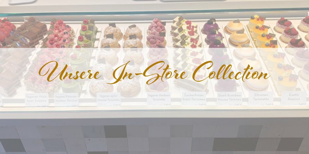 Glutenfreie Törtchen in Theke, In-Store Collection von Isabella Glutenfreie Patisserie