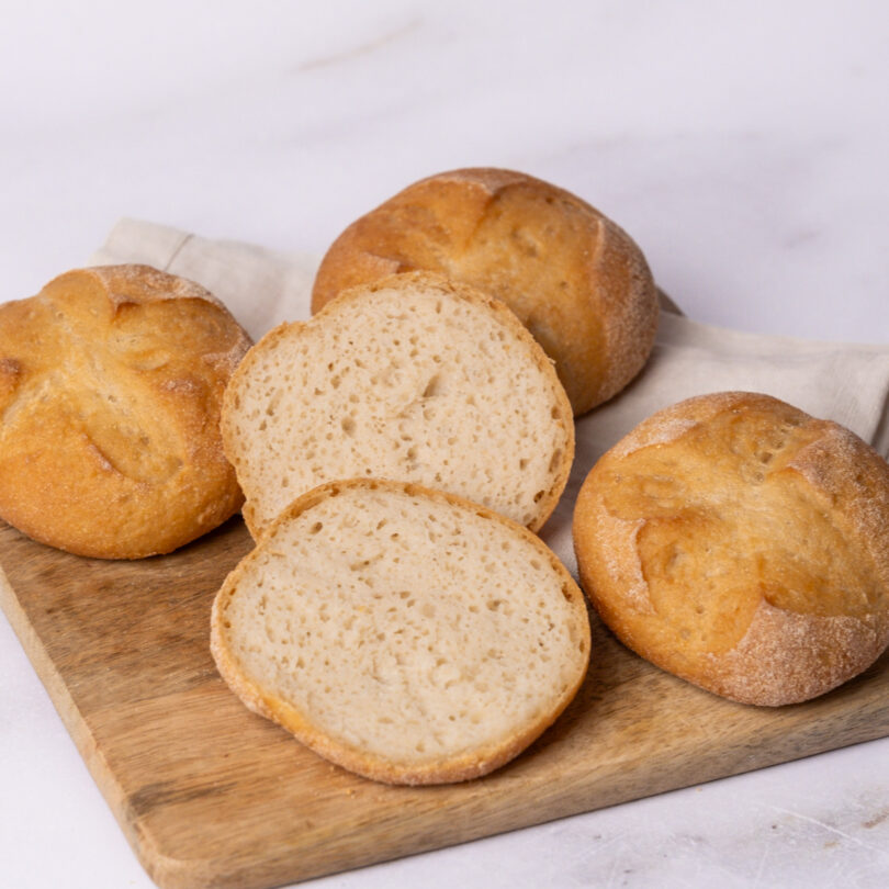 vier glutenfreie Bio Blondies, glutenfreie vegane helle Brötchen, Isabella Glutenfreie Patisserie