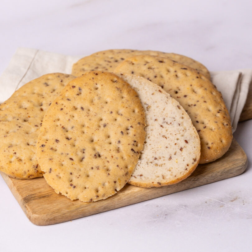 glutenfreie Leinsamen-Panini, glutenfreie vegane helle Brötchen, Isabella Glutenfreie Patisserie