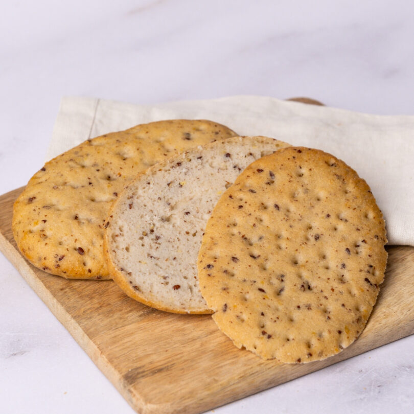 glutenfreie Leinsamen-Panini, glutenfreie vegane helle Brötchen, Isabella Glutenfreie Patisserie